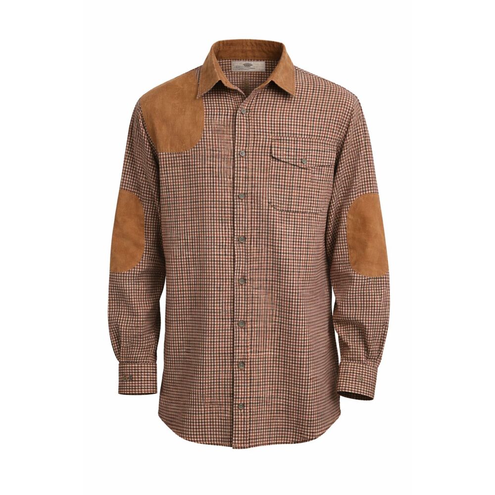 Boyt Harness Company Shirt Mens L Plaid Hunting Shooting Elbow Patch Cotton